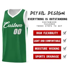 Green White Classic Sets Basketball Uniform Jersey 5