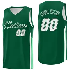 Green White Classic Sport Game Basketball Jersey