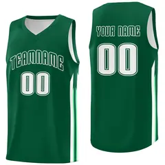 Green White Classic Sport Game Basketball Jersey