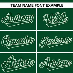 Green White-Cream Varsity Full-Zip Raglan Letterman Baseball Jacket 7