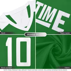 Green White Double Side Mesh Sportswear Basketball Jersey 2