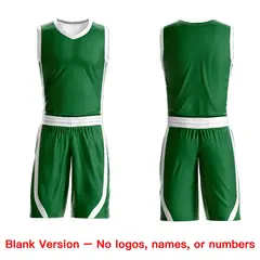 Green White Double Side Mesh Sportswear Basketball Jersey 3