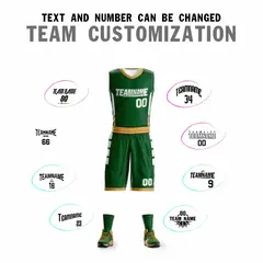 Green White Double Side Mesh Sportswear Basketball Jersey 2