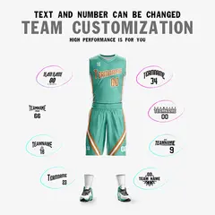 Green White Double Side Sets Basketball Jersey 2