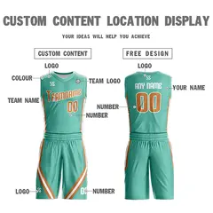 Green White Double Side Sets Basketball Jersey 4