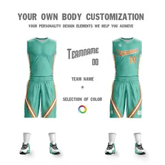 Green White Double Side Sets Basketball Jersey 5