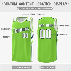 Green White Double Side Tops Sports Vest Basketball Jersey 2