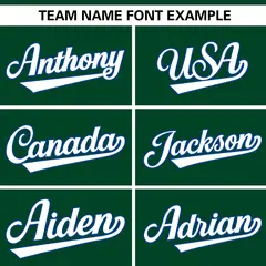 Green White Full Button Authentic Baseball Jersey 3