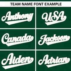 Green White Full Button Authentic Baseball Jersey 3