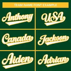 Green White Full Button Classic Baseball Jersey 3