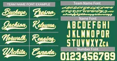 Green White-Gold Authentic Classic Baseball Jersey 3