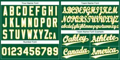 Green White-Gold Authentic Classic Baseball Jersey 3