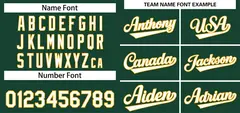 Green White-Gold Authentic Classic Baseball Jersey 3