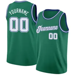 Green White-Gold Classic Athletic Casual Basketball Jersey 1