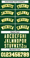 Green White-Gold Classic Basketball Jersey 2