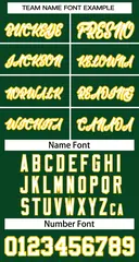 Green White-Gold Classic Basketball Jersey 3
