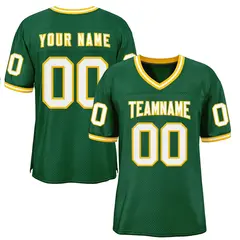 Green White-Gold Classic Style Authentic Football Jersey