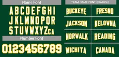 Green White-Gold Classic Style Authentic Football Jersey 3