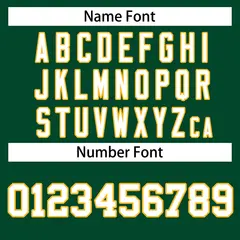 Green White-Gold Classic Style Hockey Jersey 3