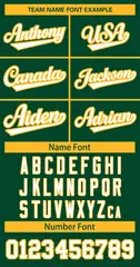 Green White-Gold Classic Style Hockey Jersey 3
