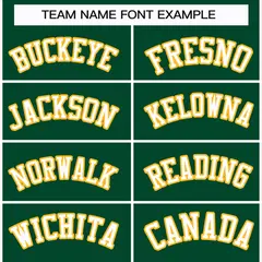 Green White-Gold Classic Style Hockey Jersey 3