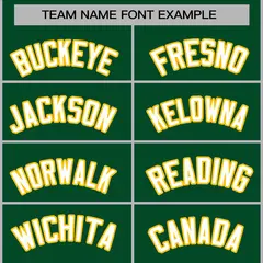 Green White-Gold Classic Varsity Full-Snap Letterman Jacket 3