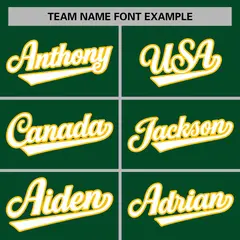 Green White-Gold Classic Varsity Full-Snap Letterman Jacket 3