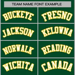 Green White-Gold Classic Varsity Full-Snap Letterman Jacket 3