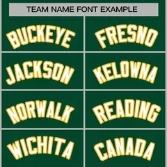 Green White-Gold Classic Varsity Full-Snap Letterman Jacket 3