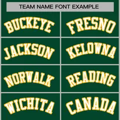 Green White-Gold Classic Varsity Full-Snap Letterman Jacket 3