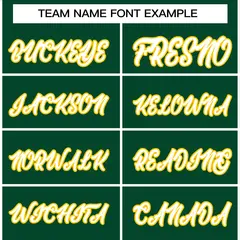 Green White-Gold Classic Varsity Full-Snap Letterman Jacket 3