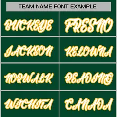 Green White-Gold Classic Varsity Full-Snap Letterman Jacket 5