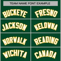 Green White-Gold Classic Varsity Full-Snap Letterman Jacket 5