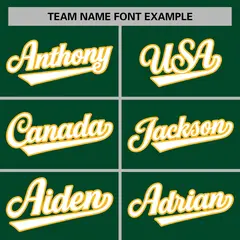 Green White-Gold Classic Varsity Full-Snap Letterman Jacket 5