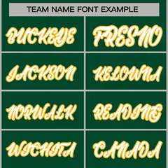 Green White-Gold Classic Varsity Full-Snap Letterman Jacket 5