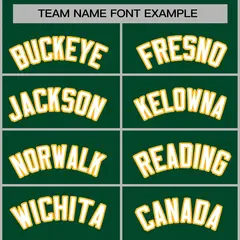 Green White-Gold Classic Varsity Full-Snap Letterman Jacket 5