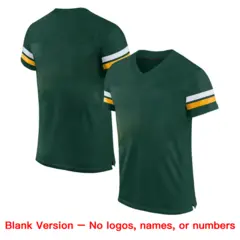 Green White-Gold Mesh Football Jersey 5