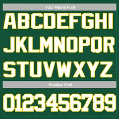 Green White-Gold Solid Full-Snap Varsity Letterman Jacket 3