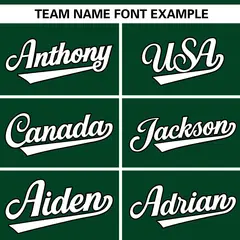 Green White Gradient Ribbed Authentic Baseball Jersey 3