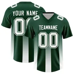 Green White Gradient Vertical Stripe Fashion Football Jersey