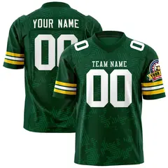 Green White Graffiti Line Authentic Football Jersey 1