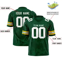 Green White Graffiti Line Authentic Football Jersey 2