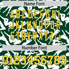 Green White Graffiti Pattern Authentic Baseball Jersey 4