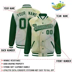 Green White Graffiti Tie Dye Ink Paint Varsity Letterman Jacket 2