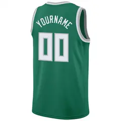 Green White-Gray Classic Mesh Sport Basketball Jersey 6