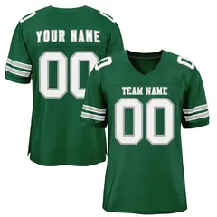 Green White Gray Classic Style Authentic Football Jersey