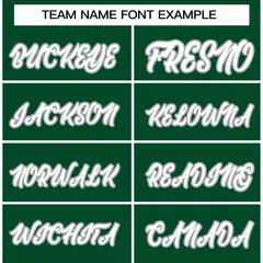 Green White-Gray Classic Varsity Full-Snap Letterman Jacket 3