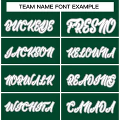 Green White-Gray Classic Varsity Full-Snap Letterman Jacket 5