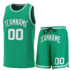 Green White-Green Classic Sets Basketball Jersey 1