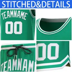 Green White-Green Classic Sets Basketball Jersey 6